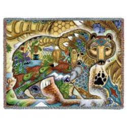 Grizzly Bear Tapestry Throw